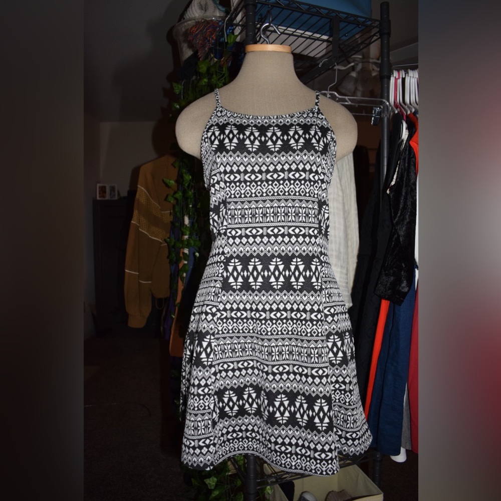 LA hearts tribal print strapless dress from pacsun